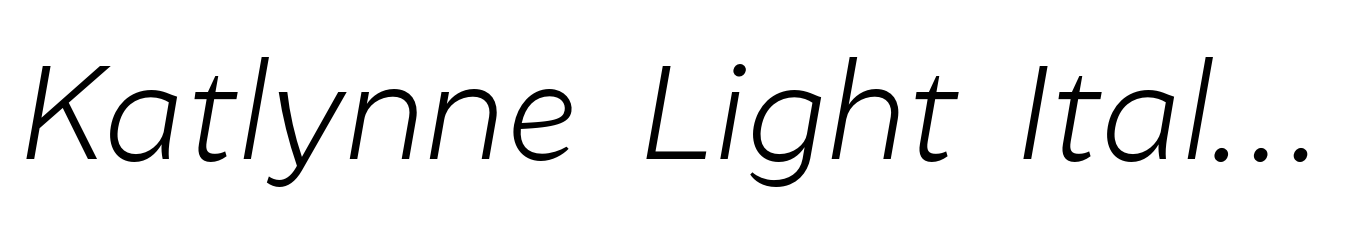 Katlynne Light Italic